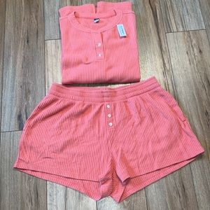 Old Navy Brand New Top and Used Shorts Peach Color
